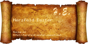 Herzfeld Eszter névjegykártya